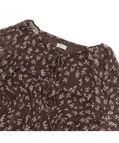 flower（フラワー）の「ニュアンスブルームワンピース（ワンピース・レディース・グリーン/ブラウン・FREE）」の22枚目の写真