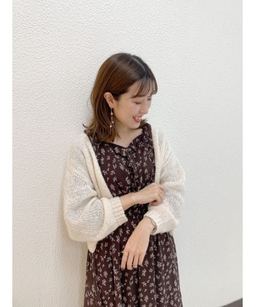 flower（フラワー）の「ニュアンスブルームワンピース（ワンピース・レディース・グリーン/ブラウン・FREE）」の5枚目の写真