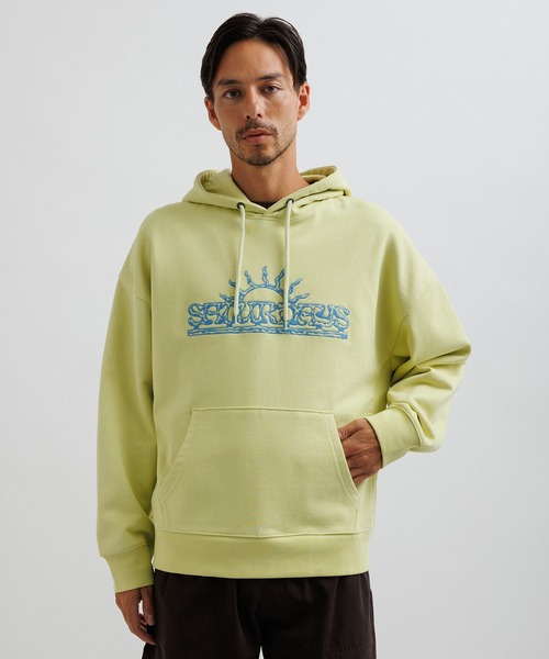 Saturdays NYC（サタデーズ ニューヨークシティ ）の「Warren Sun Relaxed Fit Hoodie（Tシャツ/カットソー・メンズ・ミント/オフホワイト/ダークブラウン・L/S/XL/M/X-SMALL）」の3枚目の写真