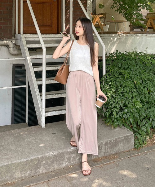 SONA（ソナ）の「SONYUNARA [COOL]涼しいサマーワイドゴムパンツ（その他パンツ・レディース・ブラック/ベージュ/ピンク・FREE）」の21枚目の写真
