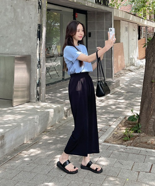 SONA（ソナ）の「SONYUNARA [COOL]涼しいサマーワイドゴムパンツ（その他パンツ・レディース・ブラック/ベージュ/ピンク・FREE）」の20枚目の写真