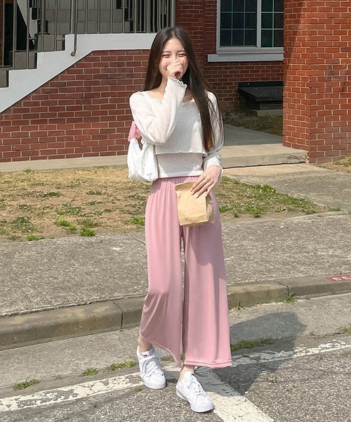 SONA（ソナ）の「SONYUNARA [COOL]涼しいサマーワイドゴムパンツ（その他パンツ・レディース・ブラック/ベージュ/ピンク・FREE）」の14枚目の写真