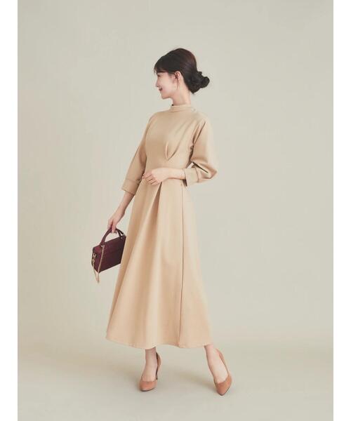 HALUHIROINE（ハルヒロイン）の「ポンチタックワンピース（ドレス・レディース・ダークブラウン/ベージュ/ラベンダー・FREE）」の19枚目の写真