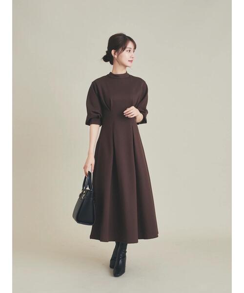 HALUHIROINE（ハルヒロイン）の「ポンチタックワンピース（ドレス・レディース・ダークブラウン/ベージュ/ラベンダー・FREE）」の17枚目の写真