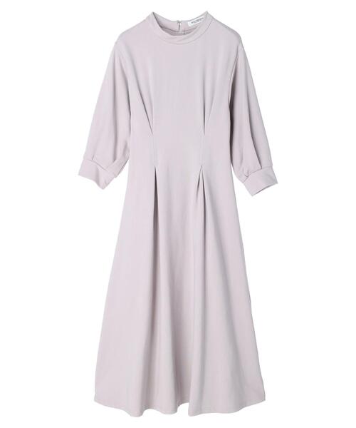 HALUHIROINE（ハルヒロイン）の「ポンチタックワンピース（ドレス・レディース・ダークブラウン/ベージュ/ラベンダー・FREE）」の7枚目の写真