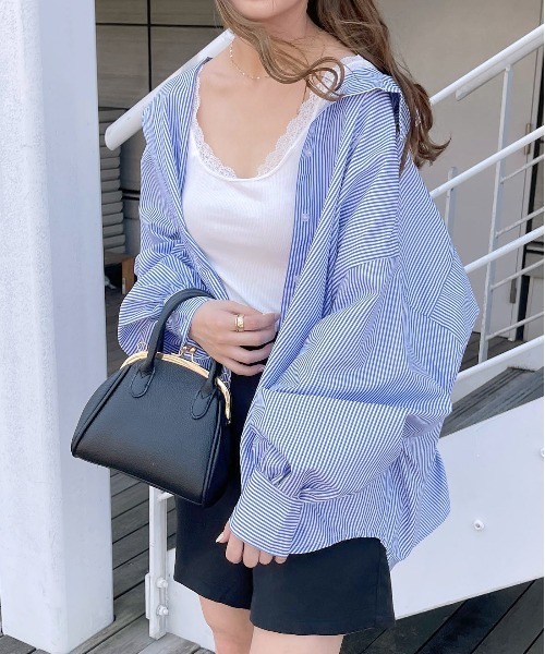 apres jour(アプレジュール)の「アソートカラーシャツ【ZOZOTOWN限定アイテム】(シャツ/ブラウス・レディース・ミント/ブルー系その他/ライトピンク/ネイビー/ピンクベージュ/オフホワイト・X-LARGE/フリー)」の5枚目の写真