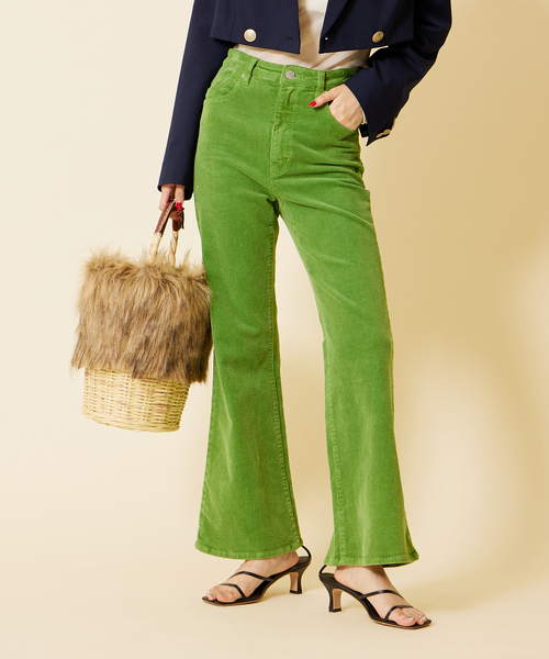 U by SPICK&SPAN(ユーバイスピックアンドスパン)の「【ROLLA’S/ローラス】 EASTCOAST CROP FLARE(その他パンツ・レディース・ライトグリーン・SMALL/X-SMALL/MEDIUM)」の3枚目の写真