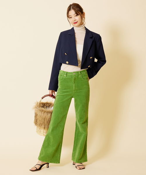 U by SPICK&SPAN(ユーバイスピックアンドスパン)の「【ROLLA’S/ローラス】 EASTCOAST CROP FLARE(その他パンツ・レディース・ライトグリーン・SMALL/X-SMALL/MEDIUM)」の9枚目の写真