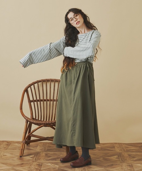 Libra Cue(リブラ キュー)の「"リラックスボーダープルオーバー" こなれ感を演出する絶妙なリラックスシルエット 一枚でもレイヤードでも着たくなる一枚(Tシャツ/カットソー・レディース・ブラック/グレー・FREE)」の18枚目の写真