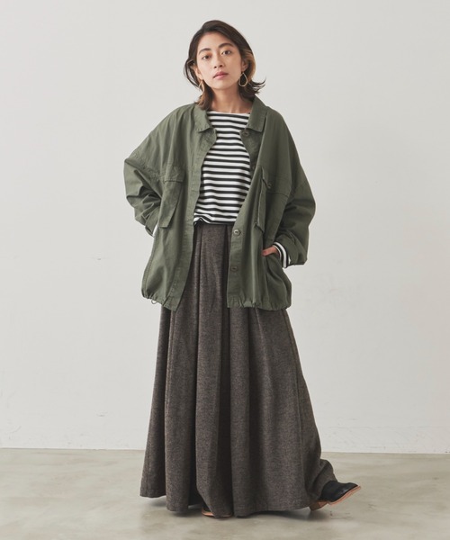 Libra Cue(リブラ キュー)の「"リラックスボーダープルオーバー" こなれ感を演出する絶妙なリラックスシルエット 一枚でもレイヤードでも着たくなる一枚(Tシャツ/カットソー・レディース・ブラック/グレー・FREE)」の14枚目の写真