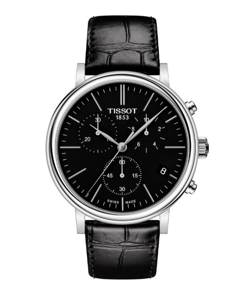 TISSOT クロノグラフ ブラックレザー