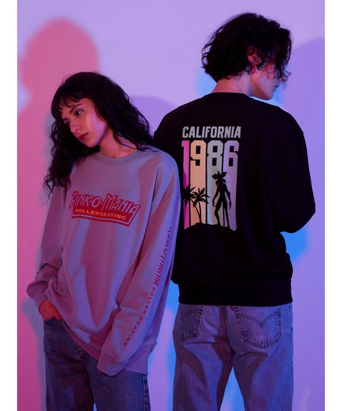 Green　Parks（グリーンパークス）の「【UNISEX】■STRANGER THINGS CALIFORNIA 86（スウェット・レディース・ブラック・FREE）」の8枚目の写真