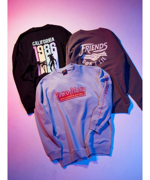 Green　Parks（グリーンパークス）の「【UNISEX】■STRANGER THINGS CALIFORNIA 86（スウェット・レディース・ブラック・FREE）」の9枚目の写真