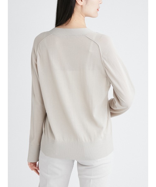 Mila Owen（ミラオーウェン）の「ニットカーディガン（カーディガン/ボレロ・レディース・チャコールグレー・0）」の7枚目の写真