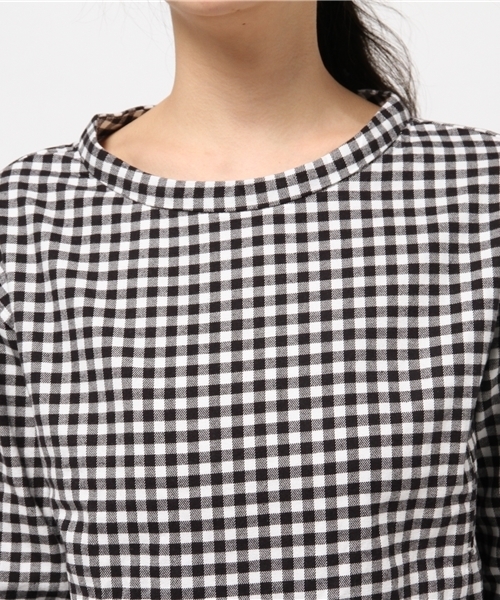 OUTLET（アウトレット）の「【Kastane】ネルプルオーバー（シャツ/ブラウス・レディース・ネイビー/ホワイト×ブラック/イエロー系その他・FREE）」の7枚目の写真