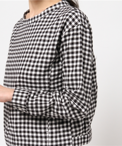 OUTLET（アウトレット）の「【Kastane】ネルプルオーバー（シャツ/ブラウス・レディース・ネイビー/ホワイト×ブラック/イエロー系その他・FREE）」の9枚目の写真