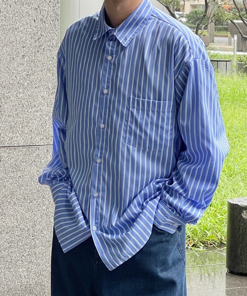 kutir（クティール）の「アソートトロミビックシャツ（シャツ/ブラウス・メンズ・ブラック/グレー/オフホワイト/ブルー・MEDIUM/LARGE）」の4枚目の写真