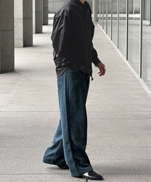 kutir（クティール）の「アソートトロミビックシャツ（シャツ/ブラウス・メンズ・ブラック/グレー/オフホワイト/ブルー・MEDIUM/LARGE）」の17枚目の写真