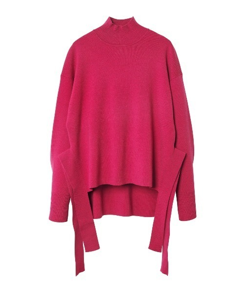 LE CIEL BLEU(ルシェルブルー)の「ウールスムーストップ / Wool Smooth Top(ニット/セーター・レディース・ローズ/ダークグリーン/ブラック・36)」の7枚目の写真