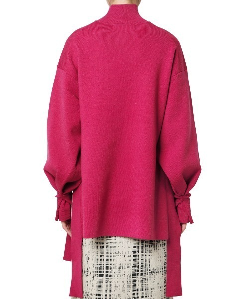 LE CIEL BLEU(ルシェルブルー)の「ウールスムーストップ / Wool Smooth Top(ニット/セーター・レディース・ローズ/ダークグリーン/ブラック・36)」の5枚目の写真