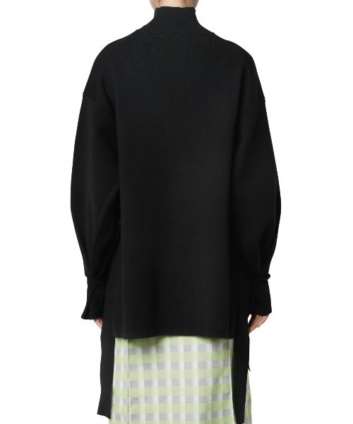 LE CIEL BLEU(ルシェルブルー)の「ウールスムーストップ / Wool Smooth Top(ニット/セーター・レディース・ローズ/ダークグリーン/ブラック・36)」の9枚目の写真