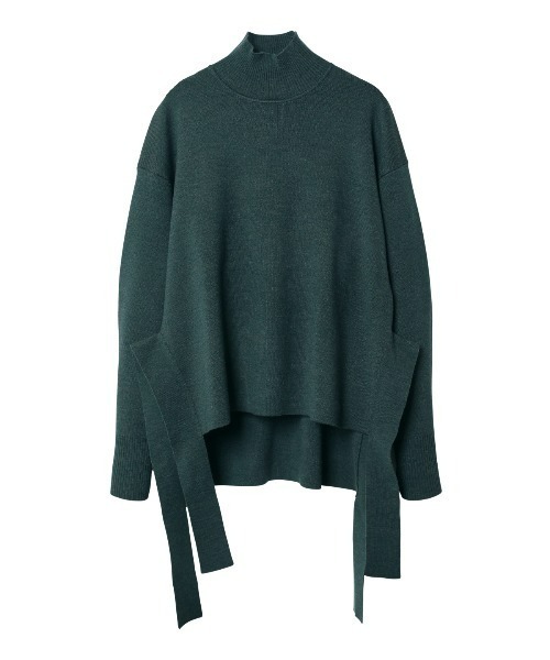 LE CIEL BLEU(ルシェルブルー)の「ウールスムーストップ / Wool Smooth Top(ニット/セーター・レディース・ローズ/ダークグリーン/ブラック・36)」の15枚目の写真