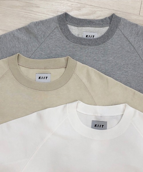 KIIT(キート)の「KIIT キート / LIGHT PILE JARSEY TOPS ライトパイル ラグランスリーブ ジャージトップス トレーナー(セットアップ) / KIO-T93-013(スウェット・メンズ・オフホワイト/杢グレー/ライトベージュ・1/2/3)」の10枚目の写真