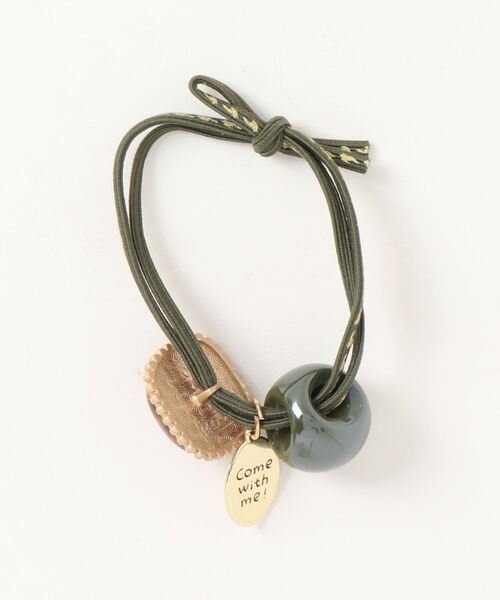 Mayree（メイリー）の「【float】ドライフラワー ボール チャーム ヘアゴム（ヘアゴム・レディース・オレンジ/グリーン/ピンク/パープル系2/パープル/オレンジ系1・FREE）」の7枚目の写真