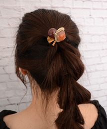 【float】ドライフラワー ボール チャーム ヘアゴム