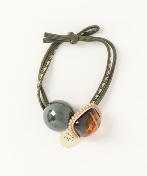 Mayree（メイリー）の「【float】ドライフラワー ボール チャーム ヘアゴム（ヘアゴム・レディース・オレンジ/グリーン/ピンク/パープル系2/パープル/オレンジ系1・FREE）」の11枚目の写真