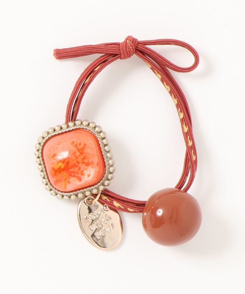 Mayree（メイリー）の「【float】ドライフラワー ボール チャーム ヘアゴム（ヘアゴム・レディース・オレンジ/グリーン/ピンク/パープル系2/パープル/オレンジ系1・FREE）」の21枚目の写真