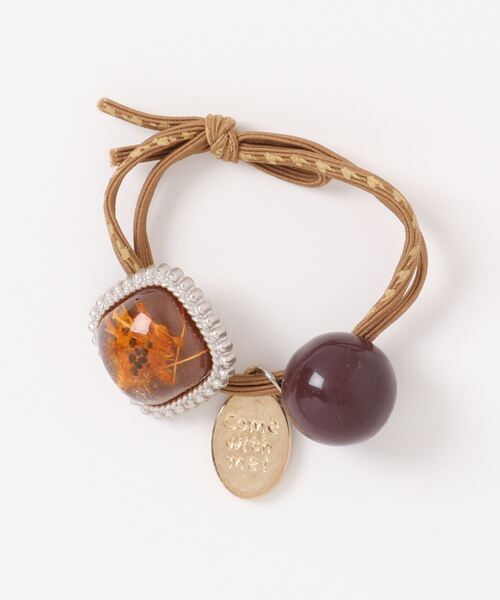 Mayree（メイリー）の「【float】ドライフラワー ボール チャーム ヘアゴム（ヘアゴム・レディース・オレンジ/グリーン/ピンク/パープル系2/パープル/オレンジ系1・FREE）」の16枚目の写真