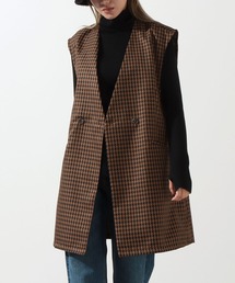 千鳥格子ジャガードジレ【セットアップ着用可】