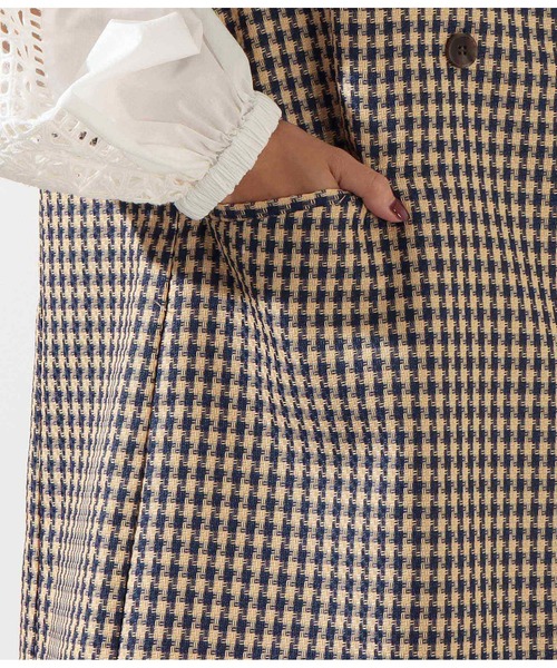 Settimissimo（セッティミッシモ）の「千鳥格子ジャガードジレ【セットアップ着用可】（ベスト・レディース・ブラウン/ベージュ・M）」の14枚目の写真