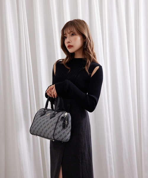 ANDGEEBEE（アンジービー）の「スラッシュハイネックニット（ニット/セーター・レディース・ブラック/ブラウン・MEDIUM）」の8枚目の写真