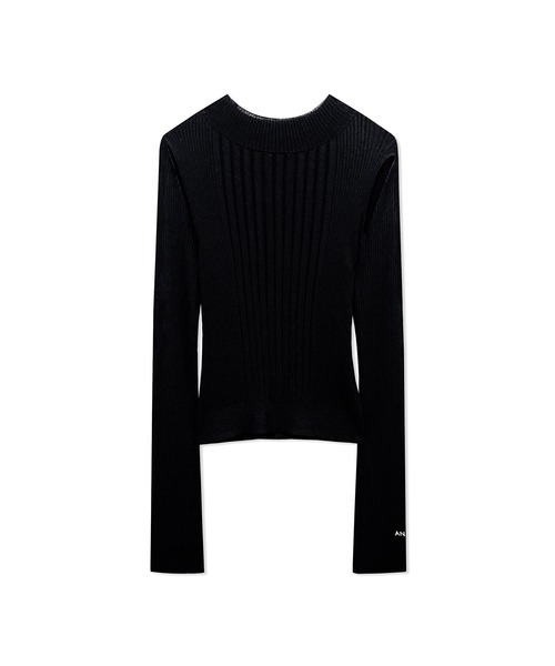 ANDGEEBEE（アンジービー）の「スラッシュハイネックニット（ニット/セーター・レディース・ブラック/ブラウン・MEDIUM）」の11枚目の写真