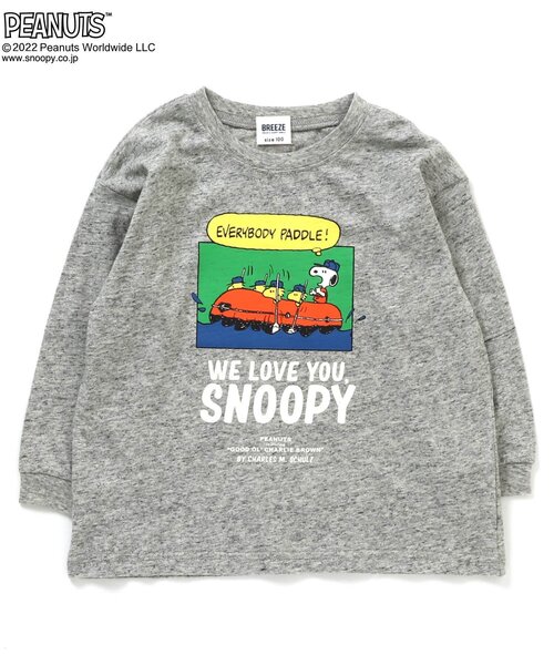PEANUTS(ピーナッツ)の「PEANUTSコラボ カラフルTシャツ(Tシャツ/カットソー・キッズ・ブルー/グレー/オフホワイト/グリーン/レッド/チャコール/イエロー・80/90/100/110/120)」の3枚目の写真