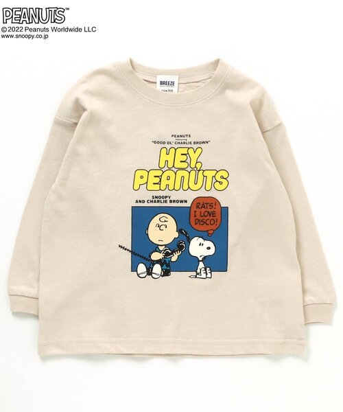 PEANUTS(ピーナッツ)の「PEANUTSコラボ カラフルTシャツ(Tシャツ/カットソー・キッズ・ブルー/グレー/オフホワイト/グリーン/レッド/チャコール/イエロー・80/90/100/110/120)」の2枚目の写真