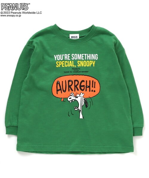PEANUTS(ピーナッツ)の「PEANUTSコラボ カラフルTシャツ(Tシャツ/カットソー・キッズ・ブルー/グレー/オフホワイト/グリーン/レッド/チャコール/イエロー・80/90/100/110/120)」の5枚目の写真