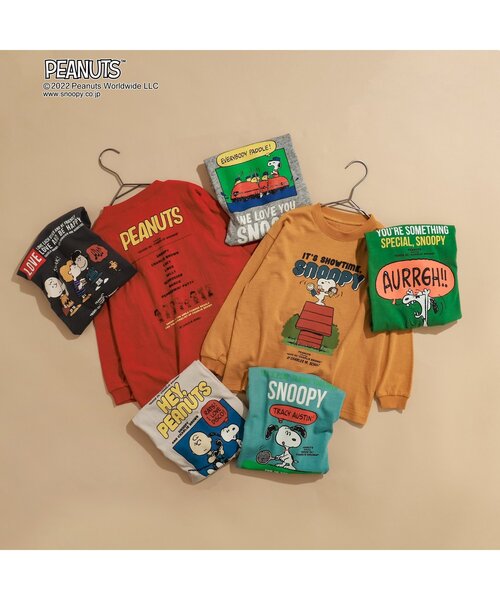PEANUTS(ピーナッツ)の「PEANUTSコラボ カラフルTシャツ(Tシャツ/カットソー・キッズ・ブルー/グレー/オフホワイト/グリーン/レッド/チャコール/イエロー・80/90/100/110/120)」の11枚目の写真