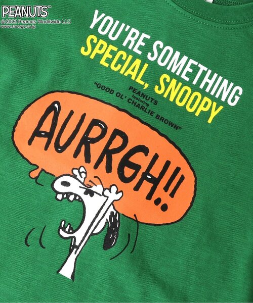 PEANUTS(ピーナッツ)の「PEANUTSコラボ カラフルTシャツ(Tシャツ/カットソー・キッズ・ブルー/グレー/オフホワイト/グリーン/レッド/チャコール/イエロー・80/90/100/110/120)」の15枚目の写真