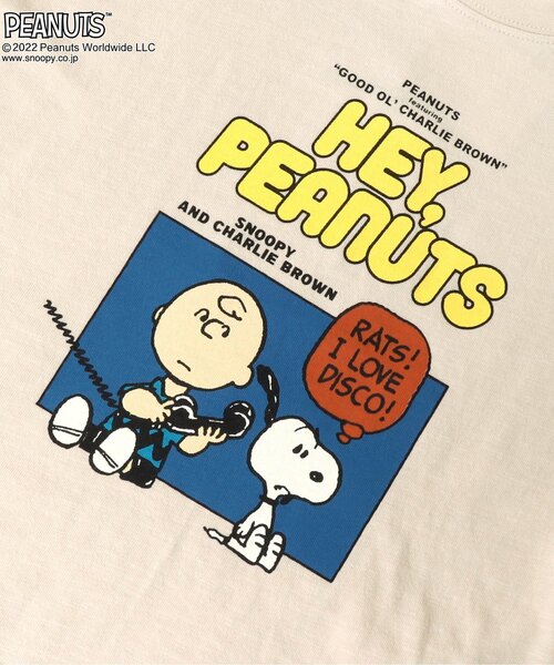 PEANUTS(ピーナッツ)の「PEANUTSコラボ カラフルTシャツ(Tシャツ/カットソー・キッズ・ブルー/グレー/オフホワイト/グリーン/レッド/チャコール/イエロー・80/90/100/110/120)」の17枚目の写真