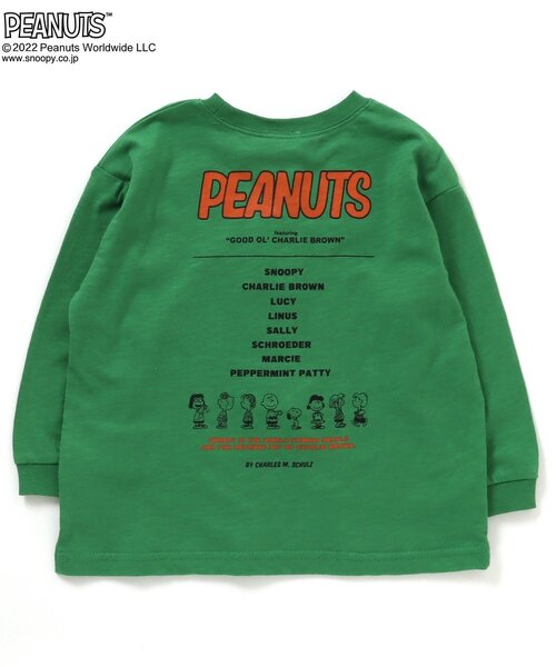 PEANUTS(ピーナッツ)の「PEANUTSコラボ カラフルTシャツ(Tシャツ/カットソー・キッズ・ブルー/グレー/オフホワイト/グリーン/レッド/チャコール/イエロー・80/90/100/110/120)」の21枚目の写真