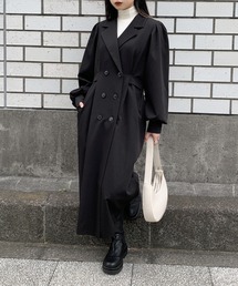 LVEU. | 【ORIGINAL】Puff shoulder long coat / パフショルダーロングコート(トレンチコート)