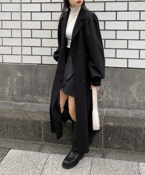 LVEU.（ラブユ.）の「【ORIGINAL】Puff shoulder long coat / パフ
