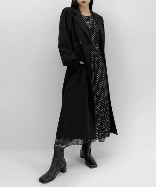 Puff shoulder long coat / パフショルダーロングコート LVEU.（ラブユ.）の「【ORIGINAL】Puff shoulder long coat