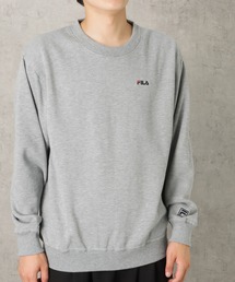 FILA フィラ 裏起毛ワンポイントロゴ刺繍トレーナー