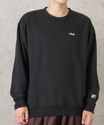 FILA フィラ 裏起毛ワンポイントロゴ刺繍トレーナー