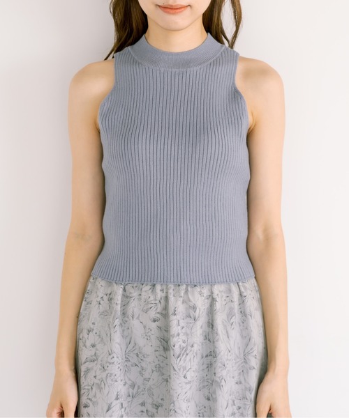 OLIVE des OLIVE（オリーブデオリーブ）の「クロップドトップス×インナー（ニット/セーター・レディース・ブラック/オフホワイト/サックスブルー・FREE）」の10枚目の写真