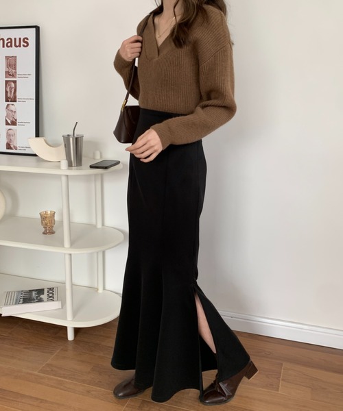 ECLIN(エクラン)の「スリットマーメイドロングスカート(スカート・レディース・ブラック/グレー/ブラウン/ベージュ/グリーン・S/M/L)」の20枚目の写真